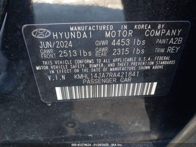 KMHL14JA7RA421841 Hyundai SONATA SEL