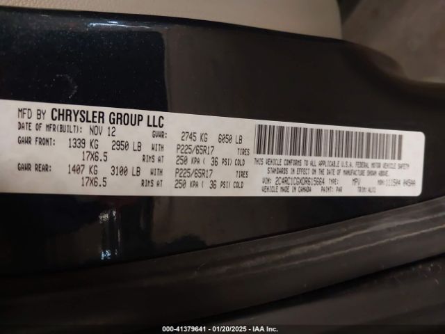 2013 CHRYSLER TOWN & COUNTRY 2C4RC1CGXDR615664 Photo 8