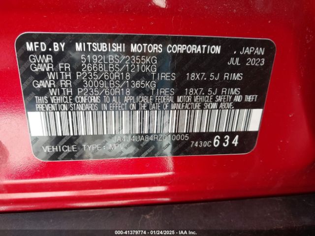 2024 MITSUBISHI OUTLANDER JA4J4UA84RZ010005 Photo 8