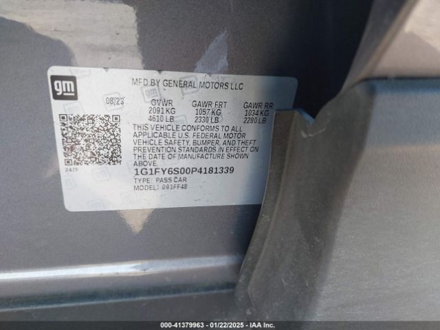 1G1FY6S00P4181339 Chevrolet Bolt Euv Fwd Lt