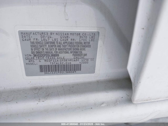 Nissan Versa Note Sv 2016 3N1CE2CP2GL388089 Image 9