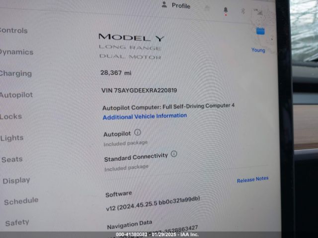7SAYGDEEXRA220819 Tesla Model Y Long Range Dual Motor All-wheel Drive