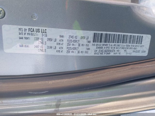 2C4RC1BG2GR301674 Chrysler Town & Country Touring