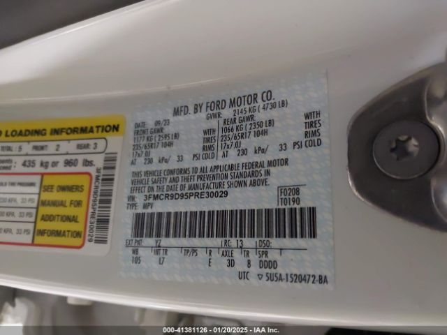 2023 FORD BRONCO SPORT 3FMCR9D95PRE30029 Photo 8