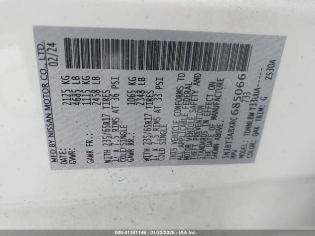 5N1BT3ABXRC685066 Nissan Rogue S Intelligent Awd