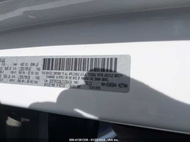 3C6TRVDG8LE126410 RAM Promaster 2500 High Roof 159 Wb