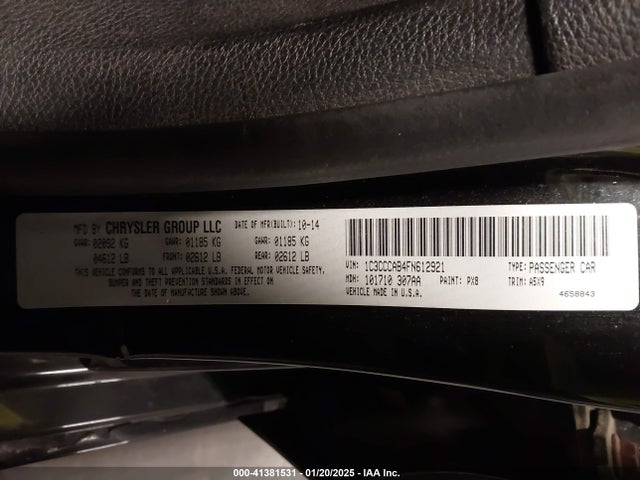 Chrysler 200 Limited 2015 1C3CCCAB4FN612921 Image 9