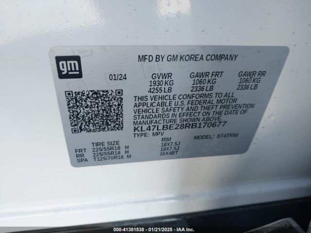 KL47LBE28RB170677 Buick Envista Sport Touring Fwd