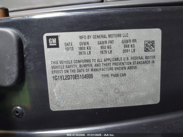 1G1YL2D70E5104908 Chevrolet Corvette Stingray Z51