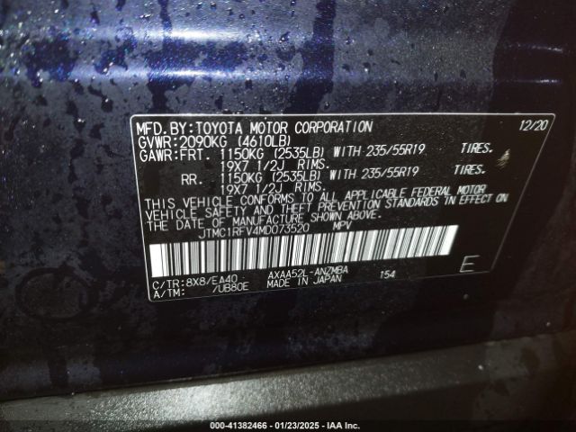 JTMC1RFV4MD073520 Toyota Rav4 Xle Premium