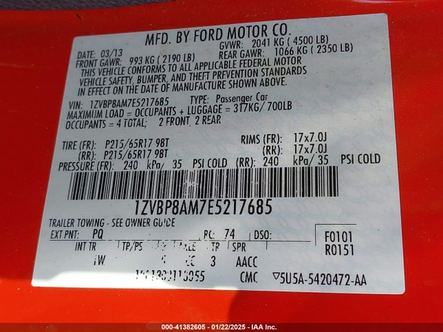 Ford Mustang V6 2014 1ZVBP8AM7E5217685 Image 9