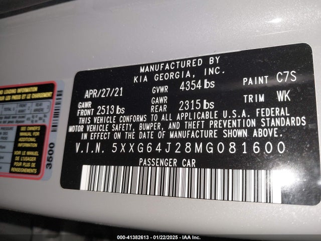5XXG64J28MG081600 KIA K5 Gt-line