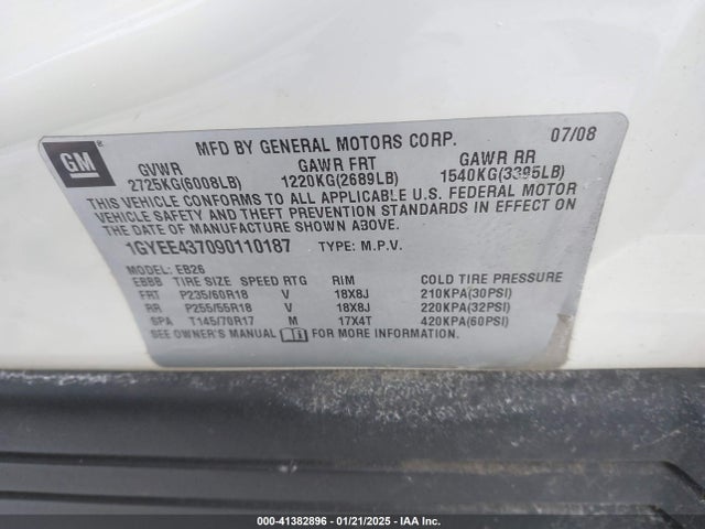 2009 CADILLAC SRX 1GYEE437090110187 Photo 8