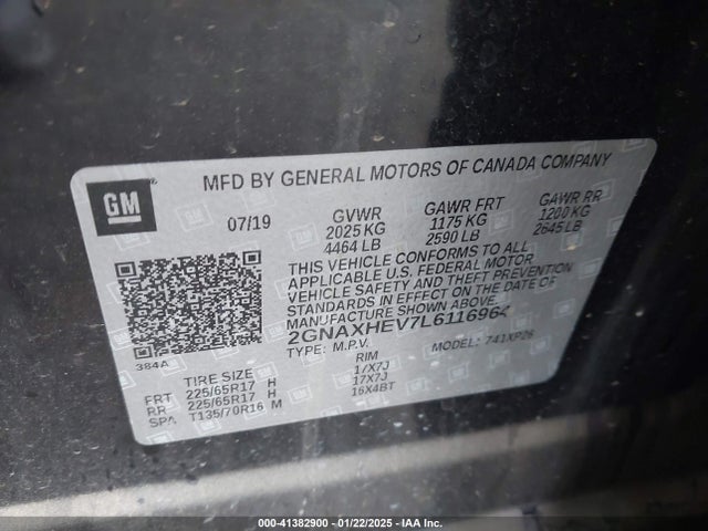 2GNAXHEV7L6116964 Chevrolet Equinox Fwd Ls