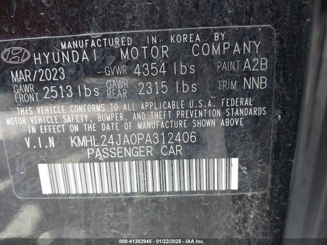 KMHL24JA0PA312406 Hyundai SONATA SE