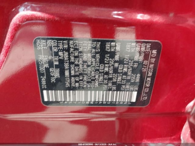 JN8AT3BA1MW017545 Nissan 2021