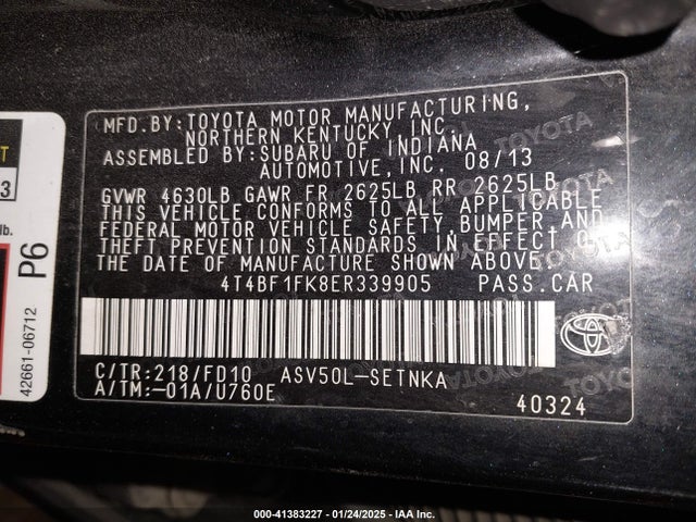 Toyota CAMRY LE 2014 4T4BF1FK8ER339905 Image 9