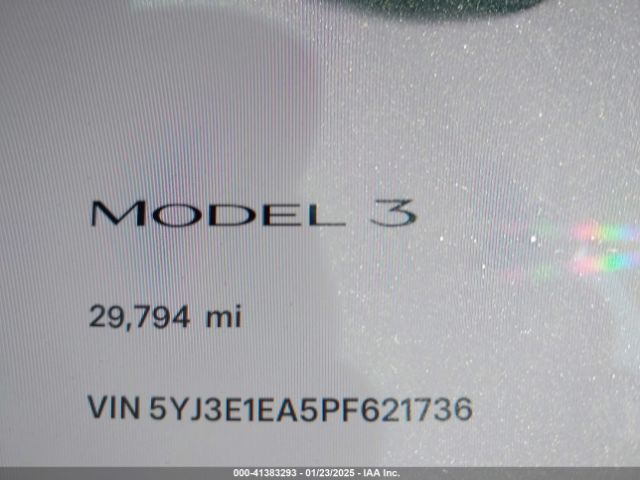 5YJ3E1EA5PF621736 Tesla Model 3 Rear-wheel Drive