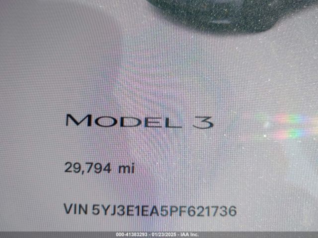 5YJ3E1EA5PF621736 Tesla Model 3 Rear-wheel Drive