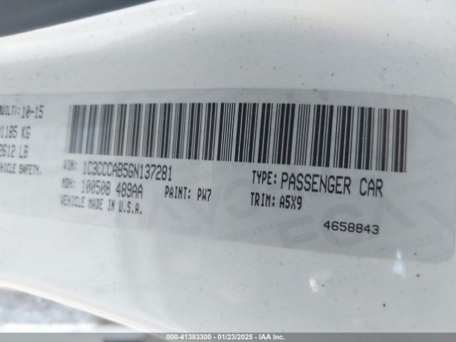 1C3CCCAB5GN137281 Chrysler 200 Limited