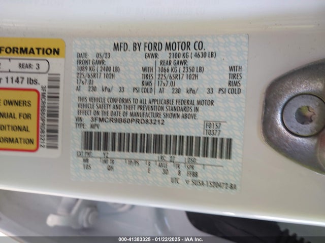 3FMCR9B60PRD83212 Ford Bronco Sport Big Bend