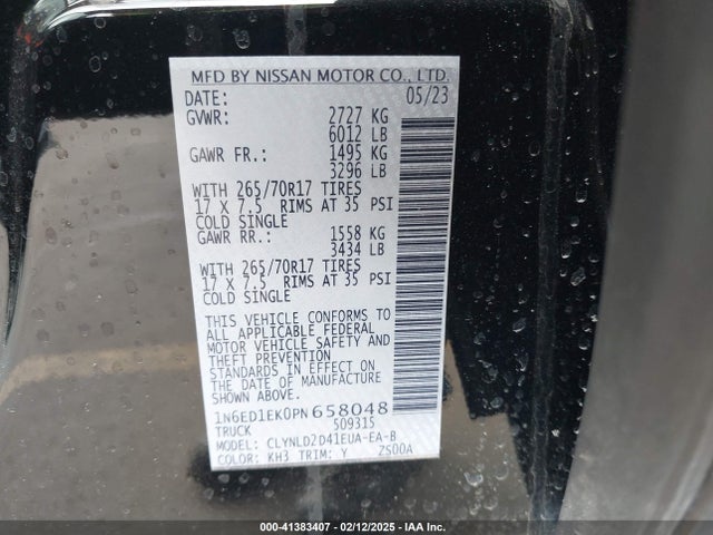 Nissan Frontier 2023 1N6ED1EK0PN658048 Image 19