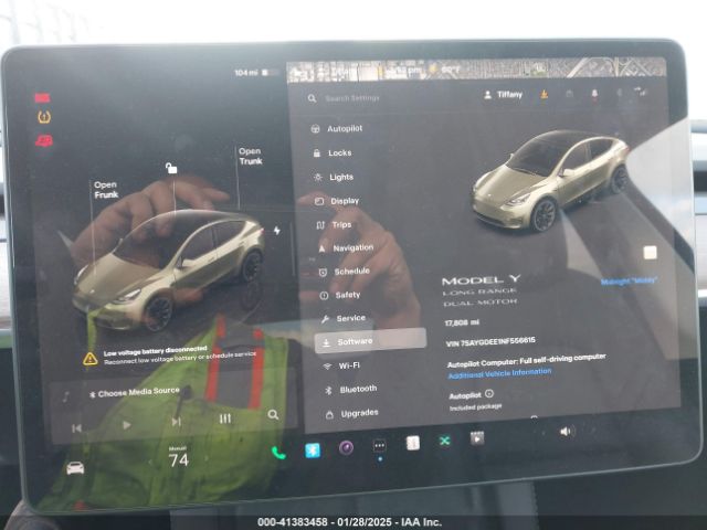 7SAYGDEE1NF556615 Tesla Model Y Long Range Dual Motor All-wheel Drive