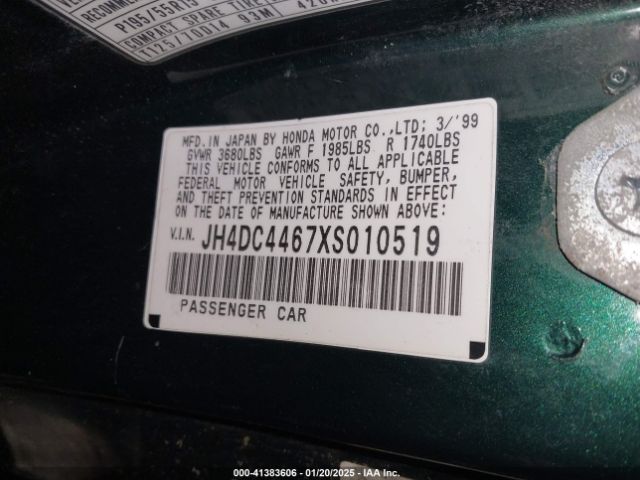 1999 ACURA INTEGRA JH4DC4467XS010519 Photo 8