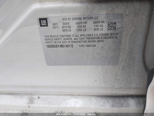 2011 CADILLAC CTS 1G6DE5EY4B0148172 Photo 8