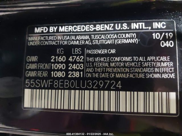 2020 MERCEDES-BENZ C 300 55SWF8EB0LU329724 Photo 8