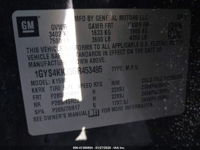 2016 CADILLAC ESCALADE ESV 1GYS4KKJ5GR453495 Photo 8