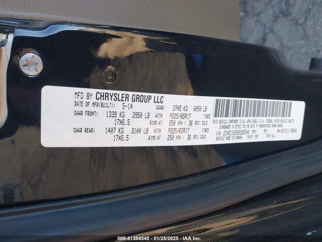 2C4RC1BG9ER395548 Chrysler Town & Country Touring