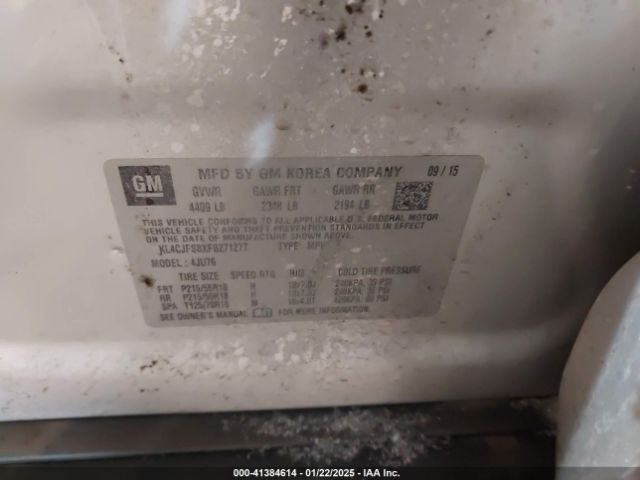KL4CJFSBXFB271277 Buick Encore Convenience