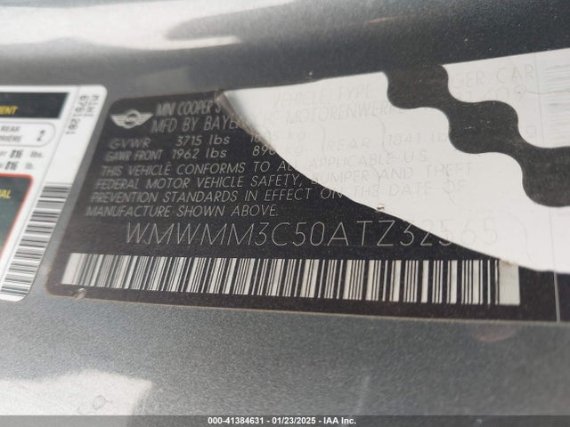 2010 MINI COOPER S CLUBMAN WMWMM3C50ATZ32565 Photo 8