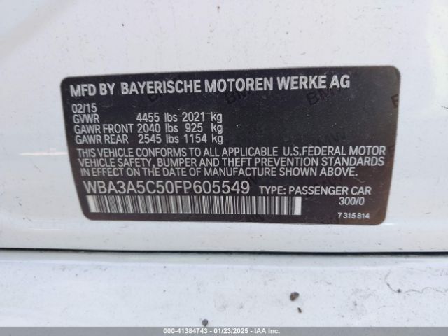 WBA3A5C50FP605549 BMW 328I