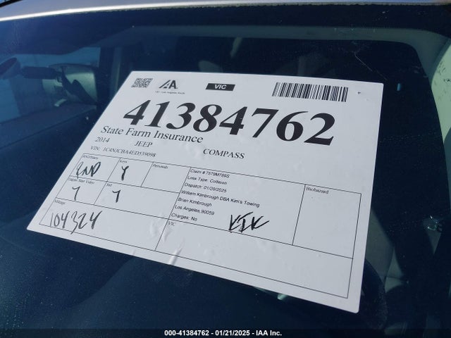 Jeep Compass Sport 2014 1C4NJCBA4ED539098 Image 17