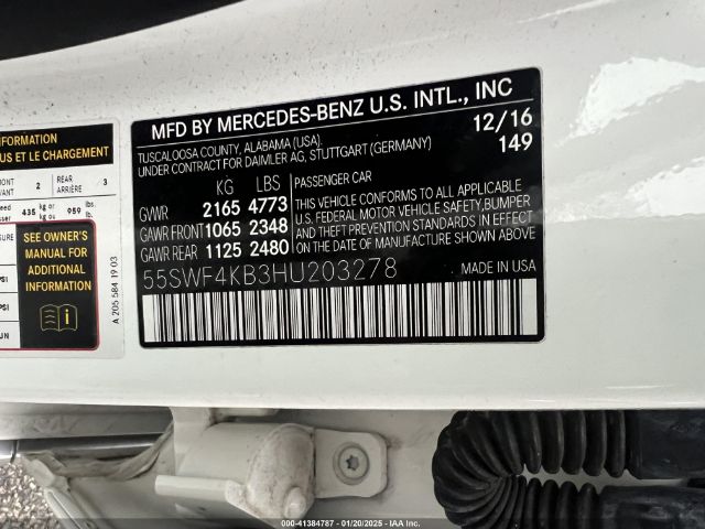 55SWF4KB3HU203278 Mercedes-Benz C 300 4matic/luxury 4matic/sport 4matic