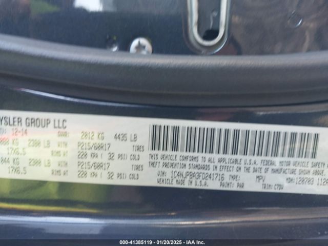 1C4NJPBA3FD241716 Jeep Patriot Altitude Edition