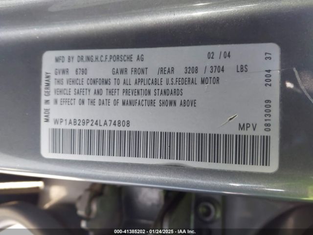 2004 PORSCHE CAYENNE WP1AB29P24LA74808 Photo 8