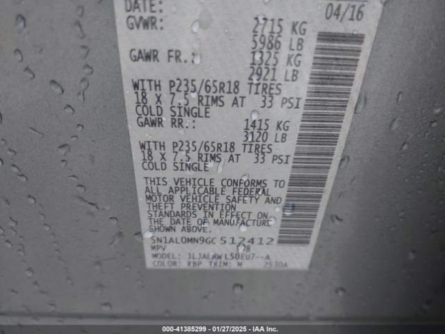 5N1AL0MN9GC512412 Infiniti QX60