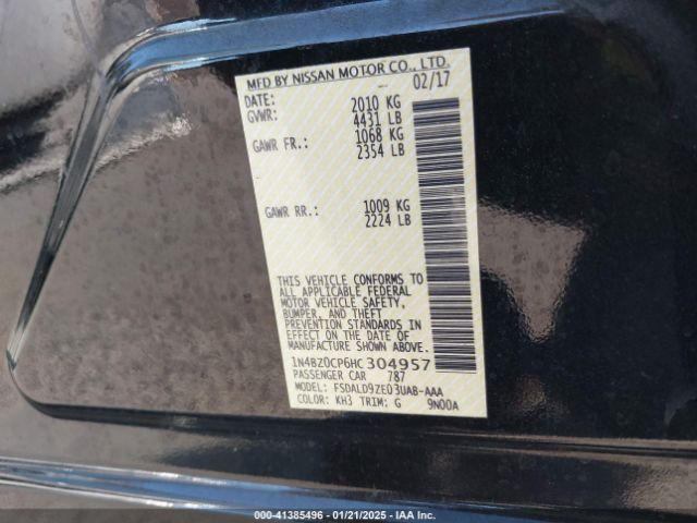 1N4BZ0CP6HC304957 Nissan LEAF SV
