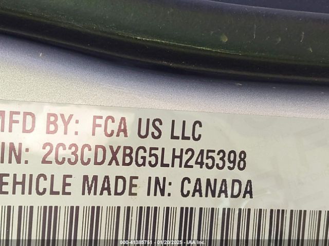 2C3CDXBG5LH245398 Dodge Charger Sxt Rwd