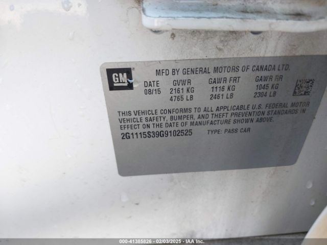 2G1115S39G9102525 Chevrolet Impala 2lt