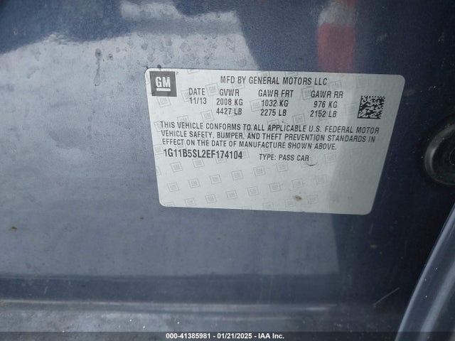 1G11B5SL2EF174104 Chevrolet Malibu 1ls