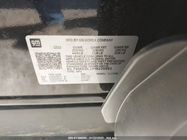 KL79MSSL1PB105561 Chevrolet Trailblazer Awd Activ