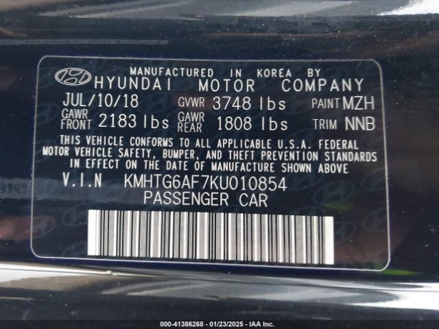 KMHTG6AF7KU010854 Hyundai Veloster 2.0 Premium