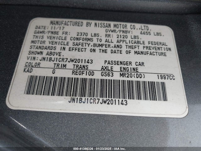 JN1BJ1CR7JW201143 Nissan Rogue Sport S