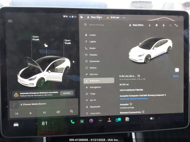 5YJ3E1EA1LF799766 Tesla Model 3 Standard Range Plus Rear-wheel Drive/standard Range Rear-wheel Drive