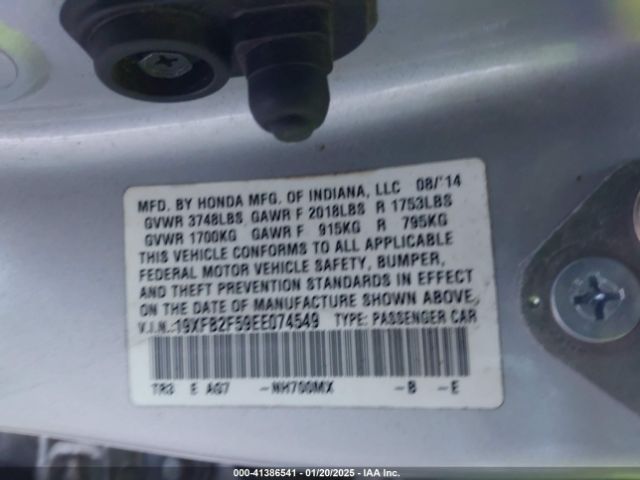 19XFB2F59EE074549 Honda Civic Lx