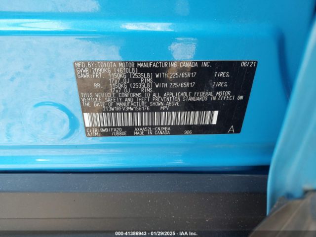 2T3W1RFV3MW156176 Toyota Rav4 Xle